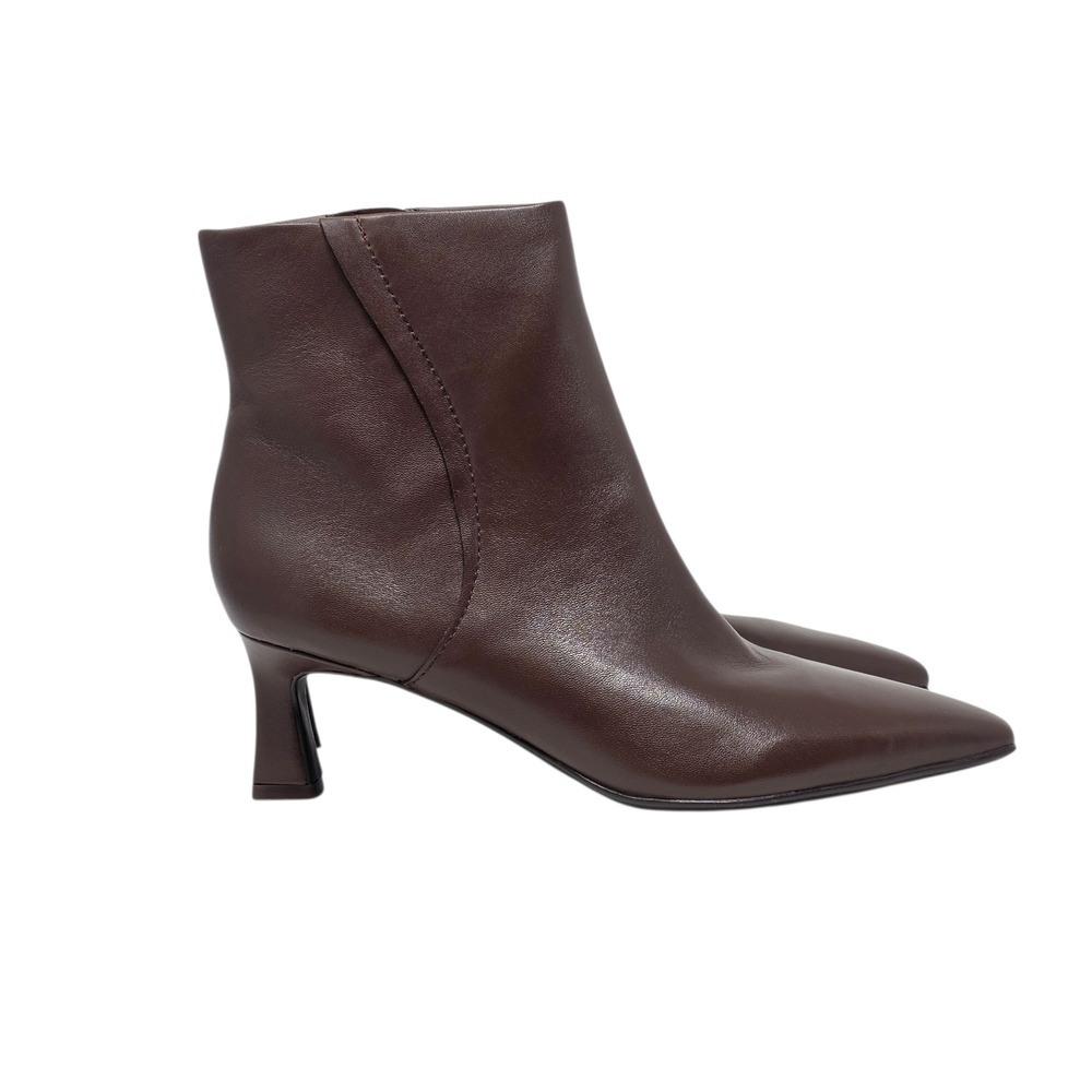 Naturalizer Bootie Brown Leather Ankle Boots Pointed Toe Kitten Heel 8.5M $190 - Picture 5 of 11